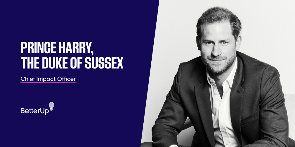 El príncipe Harry, el duque de Sussex se une a BetterUp como director de impacto